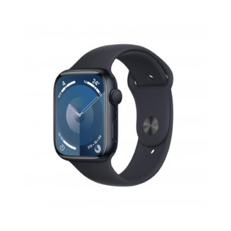 Image of Apple watch series 9 gps 45mm cassa in alluminio mezzanotte - mezzanotte sport loop