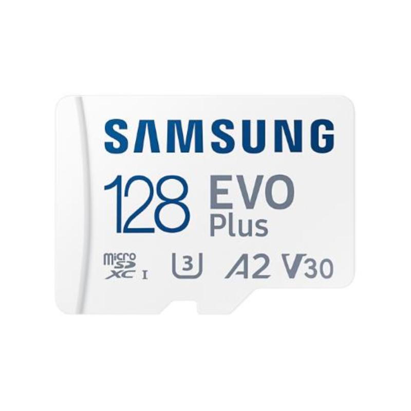 Image of Samsung evo plus micro sdxc 128gb classe 10 u3 a2 uhs-i white