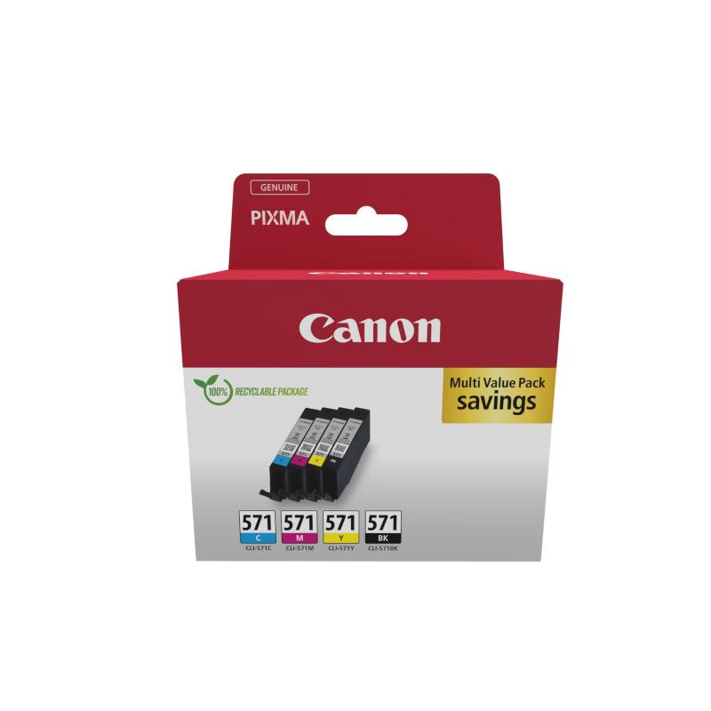Image of Canon cli-571 multipack 4 cartucce ciano magenta giallo nero
