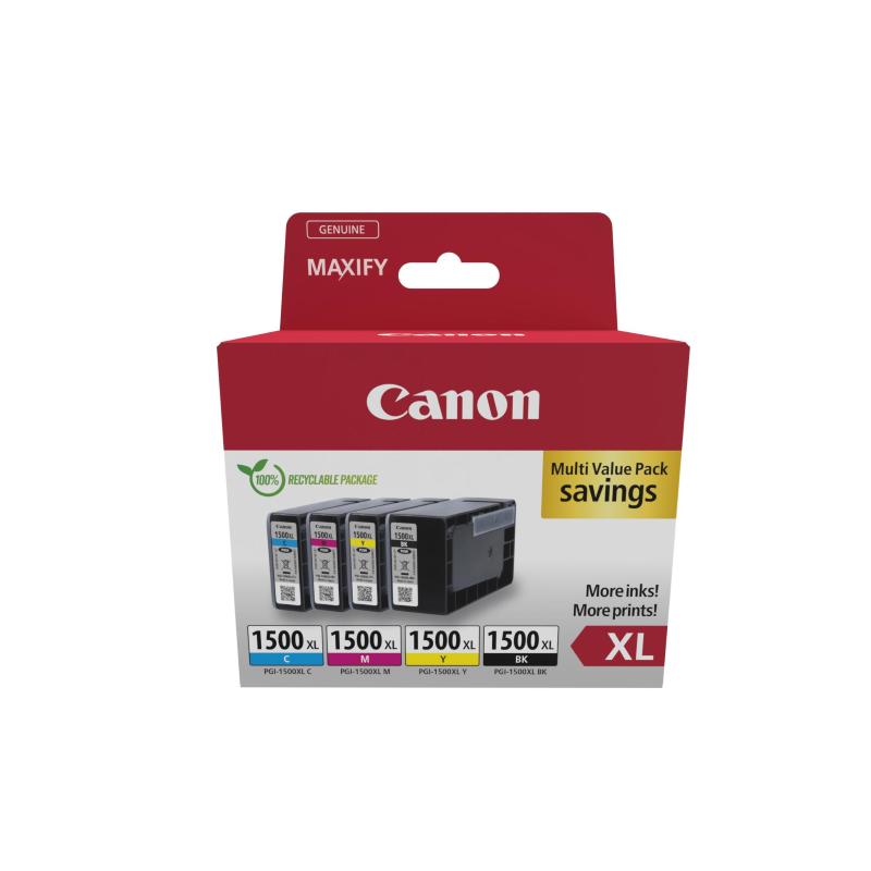 Image of Canon pgi-1500 xl bk-c-m-y cartuccia d`inchiostro confezione multipla cod030