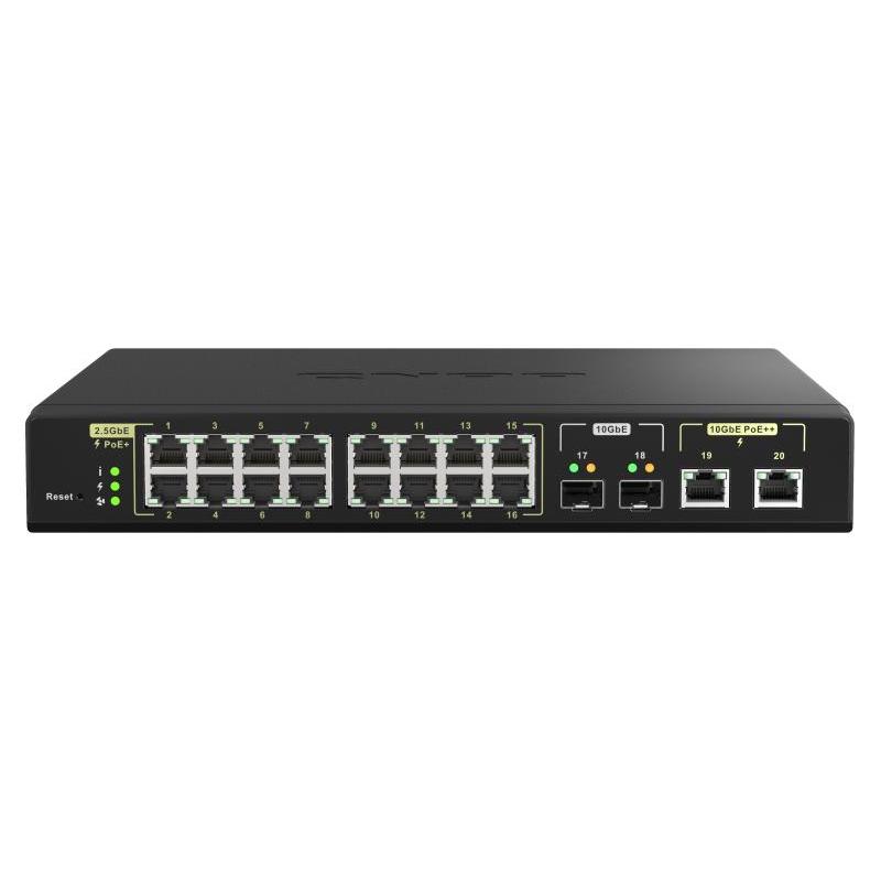 Qnap qsw-m2116p-2t2s switch di rete gestito l2 2.5g ethernet supporto power over ethernet nero