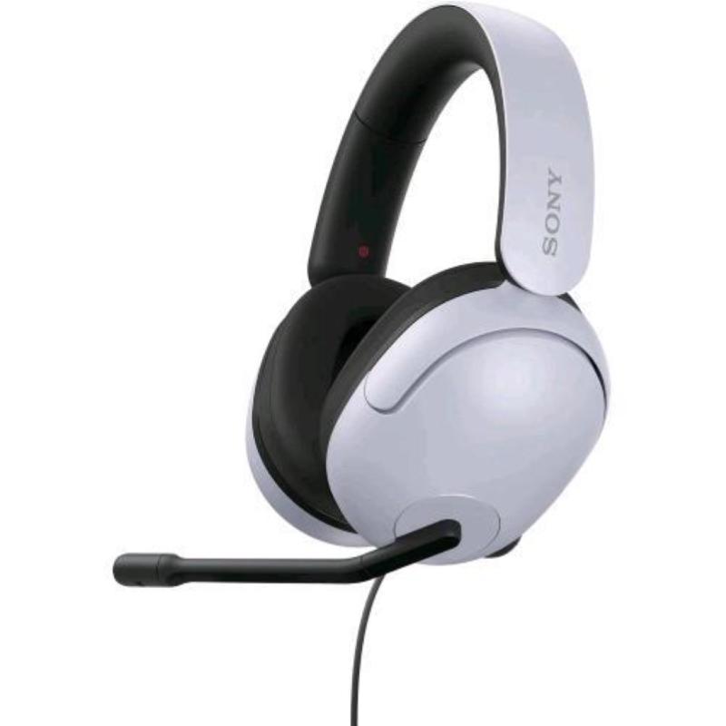 Image of Sony whg500w inzone h3 cuffie gaming 360 spatial sound per gaming software inzone hub bianco nero