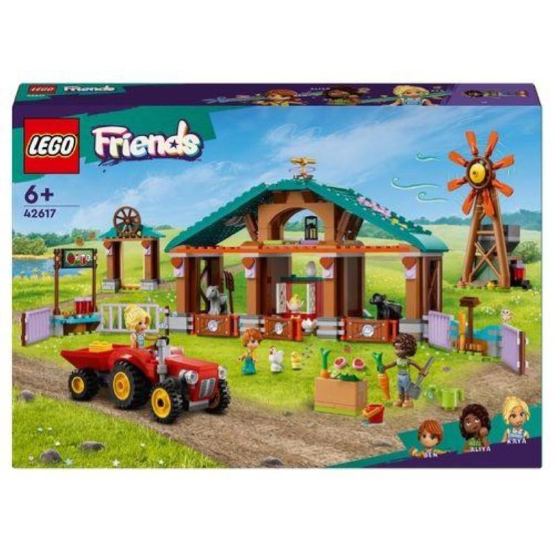 Image of Lego friends il santuario degli animali della fattoria con trattore mulino e 3 minibamboline