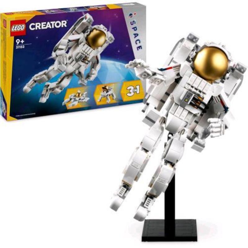 Image of Lego creator 31152 3in1 astronauta trasformabile in cane giocattolo o in astronave, giochi da costruire per bambini di 9+