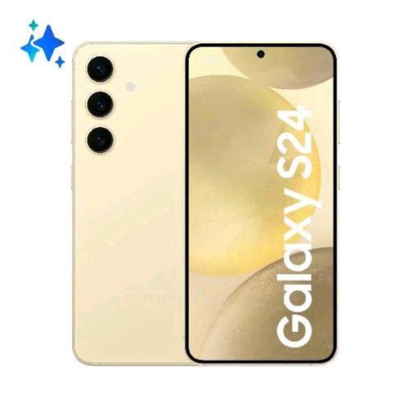 Image of Samsung s921 galaxy s24 5g 6.2 fhd+ octa core 128gb ram 8gb 5g ai intelligenza artificiale tim amber yellow