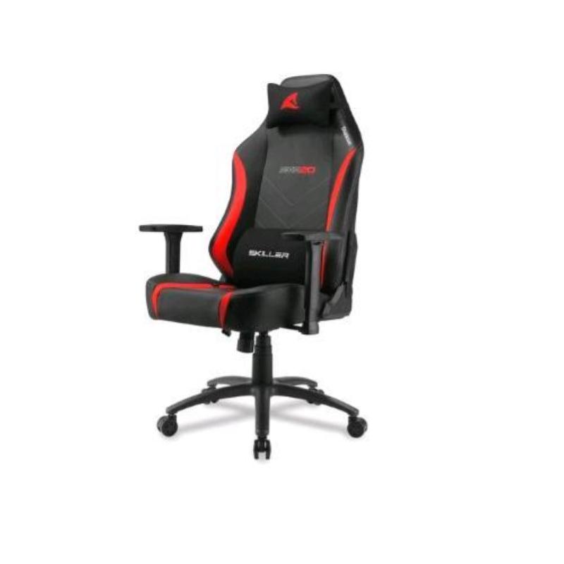 Image of Sharkoon skiller sgs20 sedia gaming in ecopelle dimensioni comfort ergonomica e regolabile con cuscino lombare e cervicale nero rosso