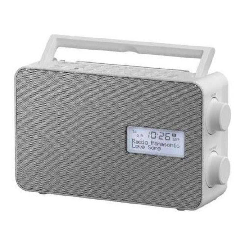 Panasonic rf-d30bteg-w radio digitale dab+ e musica wireless bluetooth bianco