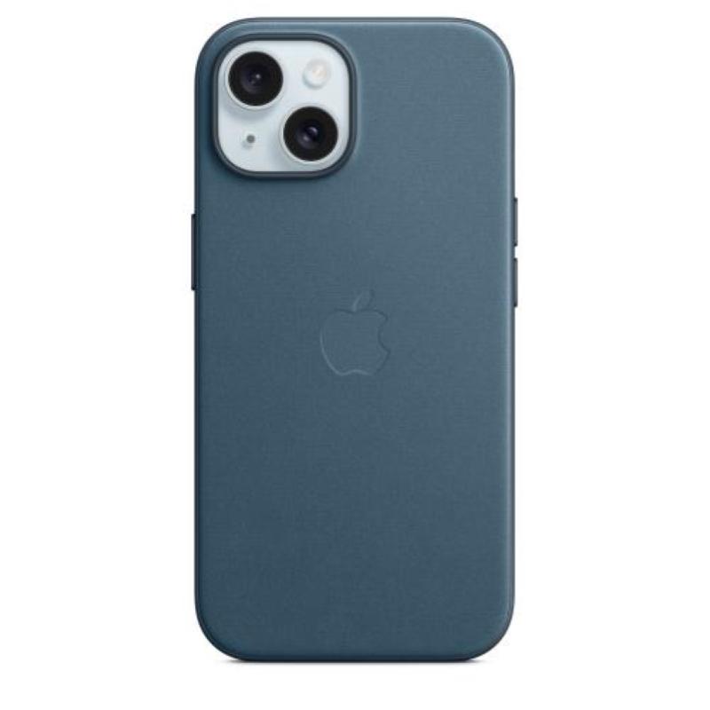 Image of Apple iphone 15 custodia magsafe in tessuto finewoven - blu pacifico