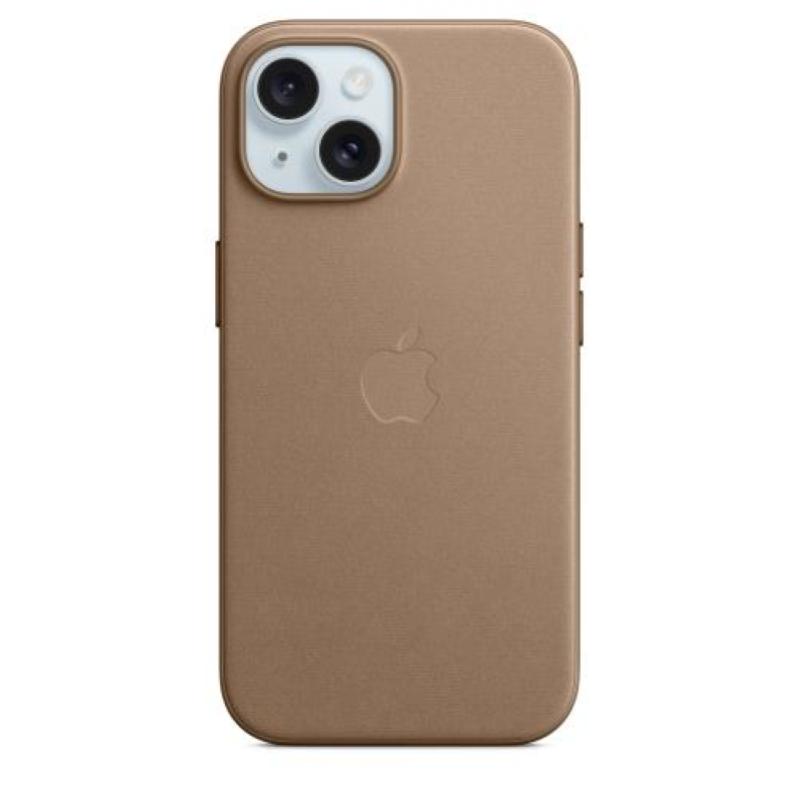 Image of Apple iphone 15 custodia magsafe in tessuto finewoven - grigio talpa