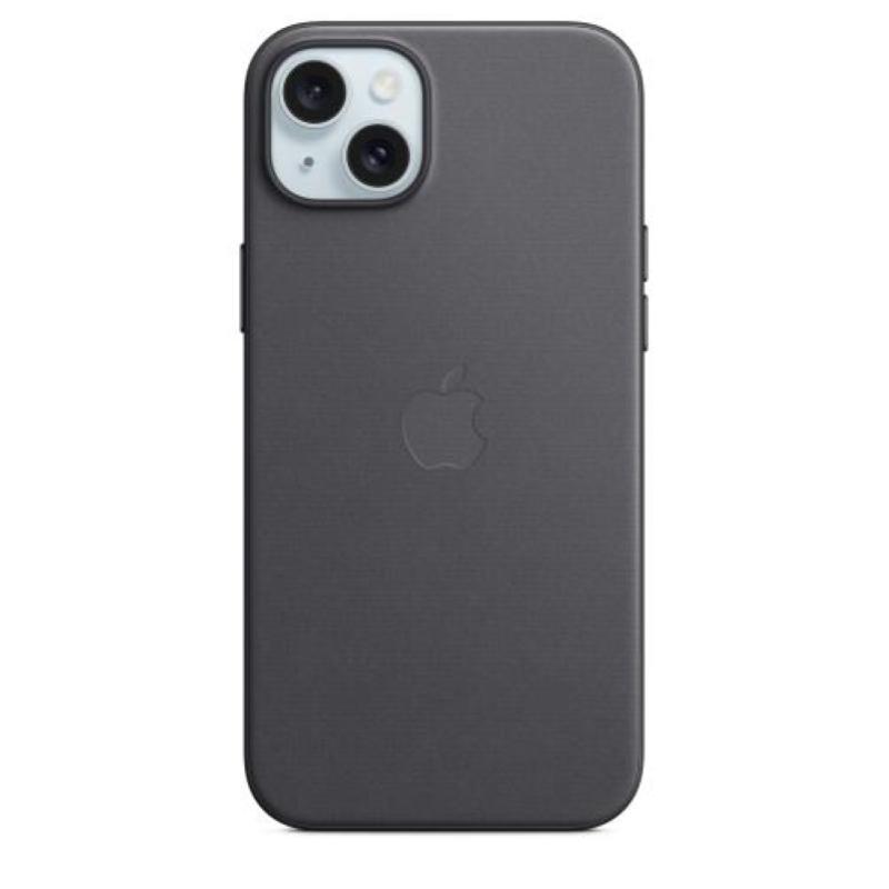 Image of Apple iphone 15 plus custodia magsafe in tessuto finewoven - nero