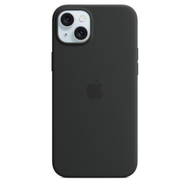 Image of Apple iphone 15 plus custodia magsafe in silicone - nero