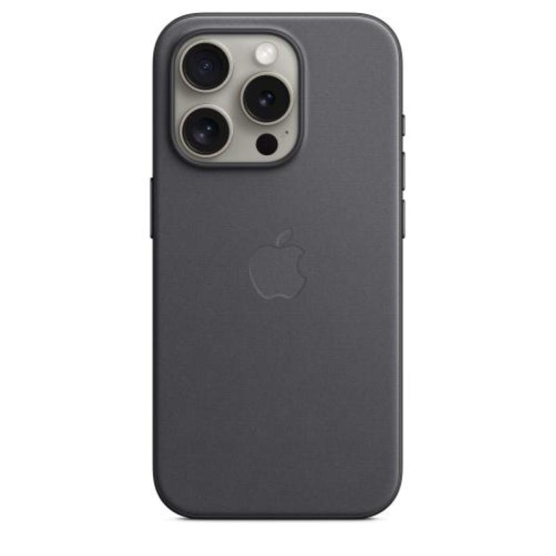 Image of Apple iphone 15 pro custodia magsafe in tessuto finewoven - nero