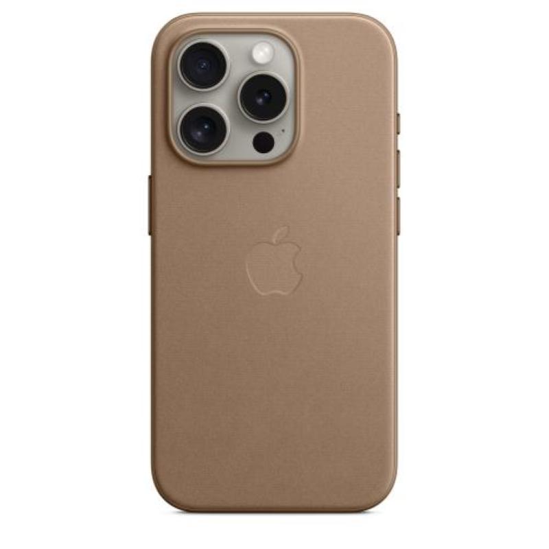 Image of Apple iphone 15 pro custodia magsafe in tessuto finewoven - grigio talpa