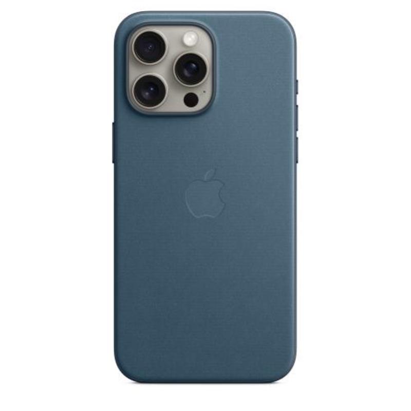 Image of Apple iphone 15 pro max custodia magsafe in tessuto finewoven - blu pacifico