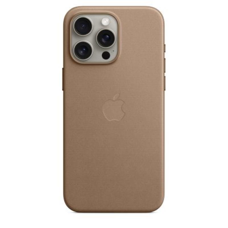 Image of Apple iphone 15 pro max custodia magsafe in tessuto finewoven - grigio talpa