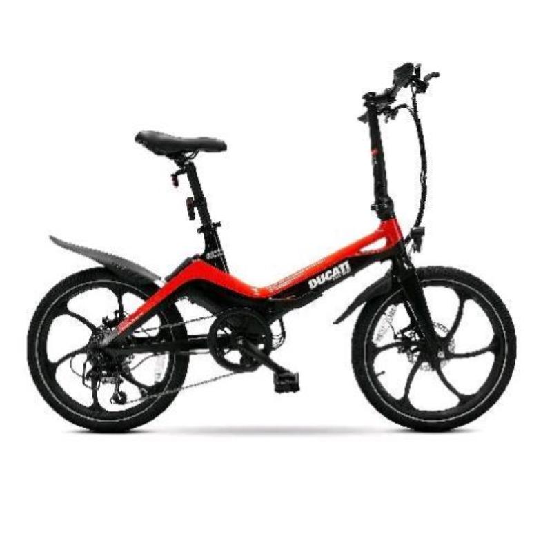 Image of Ducati mg20 bicicletta elettrica 250w ruote da 20 velocita` 25km/h autonomia 50 km rosso