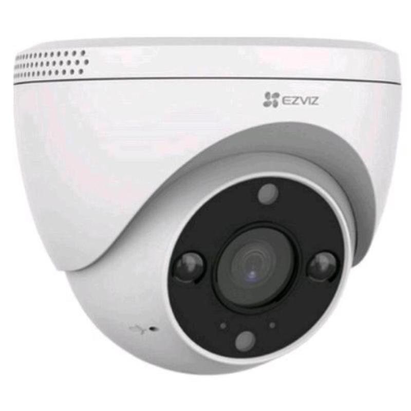 Image of Ezviz h4 telecamera dome da esterno wi-fi 2k 3mpx difesa attiva con luce strobo e sirena riconoscimento tramite ai audio bidirezionale