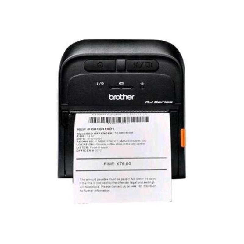 Image of Brother rj-3055wb stampante termica portatile per etichette e ricevute bluetooth 203 dpi ip54 usb nero