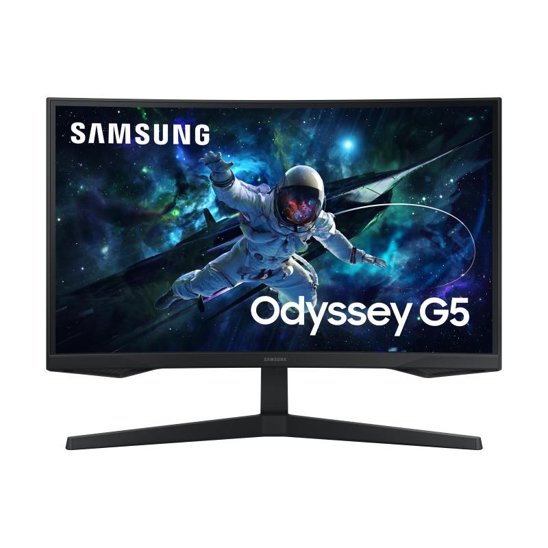 Image of Samsung monitor gaming odyssey g5 (s27cg552), curvo (1000r), 27``, 2560x1440 (wqhd 2k), hdr10, va, 165 hz, 1 ms (mprt), freesync, hdmi, display port, ingresso audio, flicker free, eye saver mode