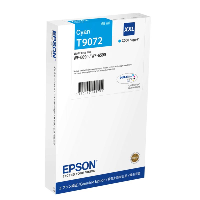 Image of Epson c13t90724n cartuccia d`inchiostro originale resa extra elevata ciano