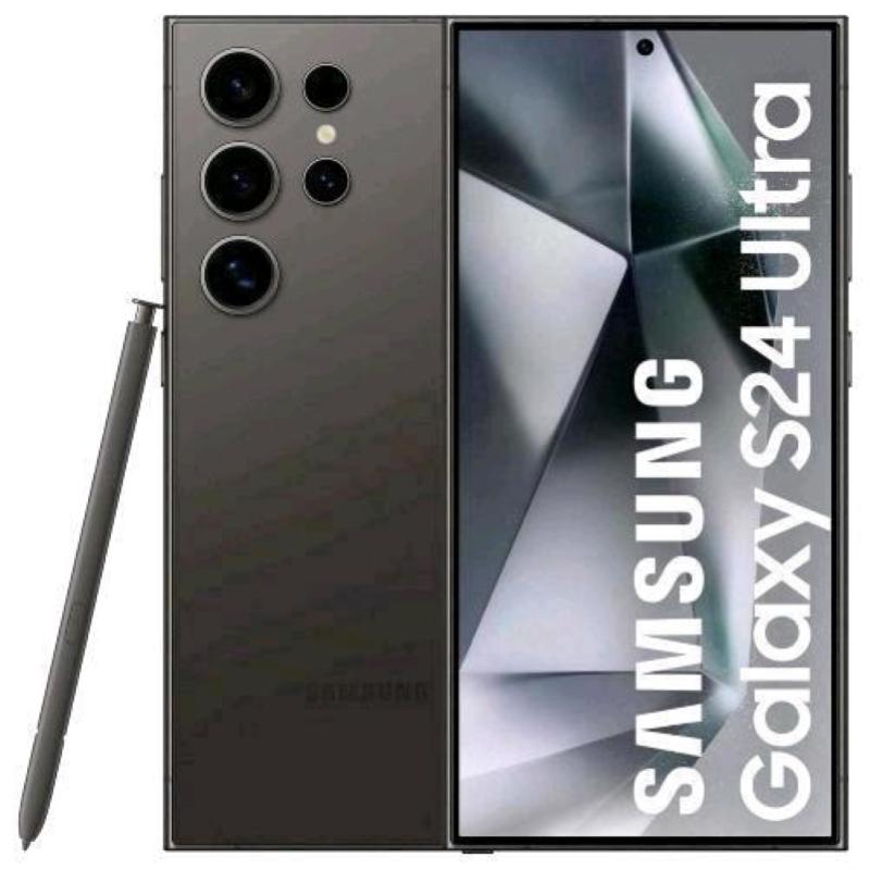 Image of Samsung galaxy s24 ultra ai 12gb 256gb 6.8`` amoled 120hz dual sim titanium black enterprise edition italia