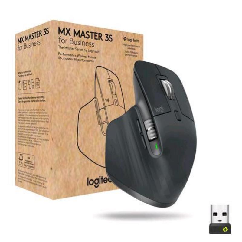 Image of Logitech mx master 3s for business mouse mano destra rf senza fili bluetooth laser 8000 dpi