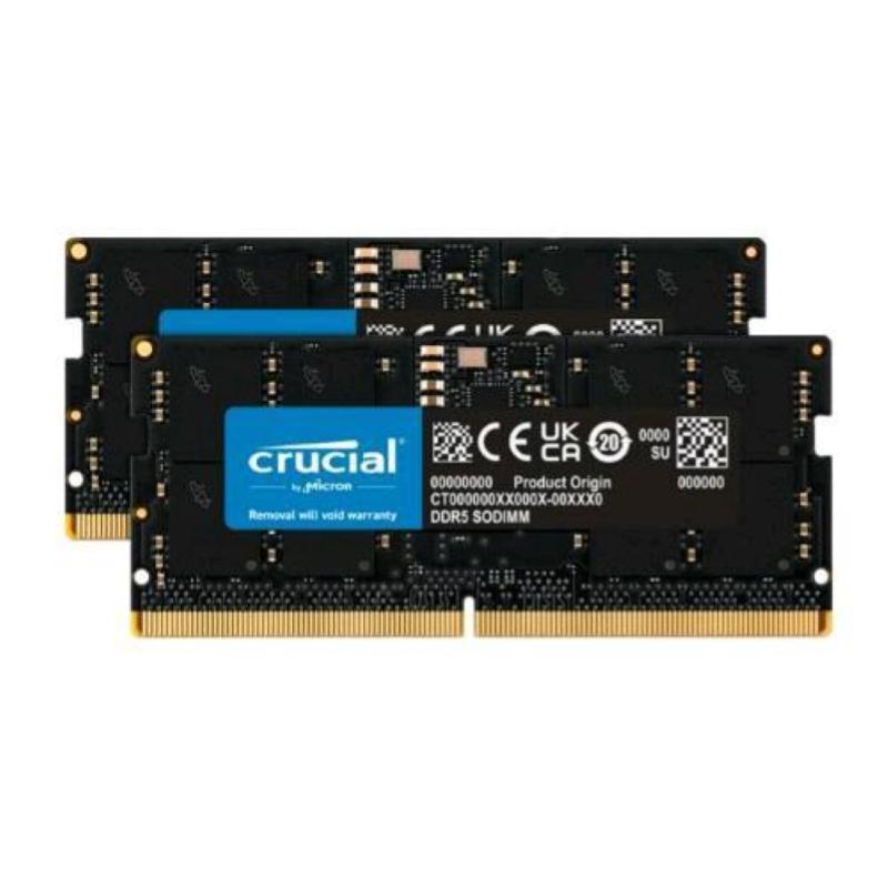 Crucial ct2k16g52c42s5 kit memoria ram 2x16gb tot 32gb 5.200mhz tipologia so-dimm tecnologia ddr5 cas 42