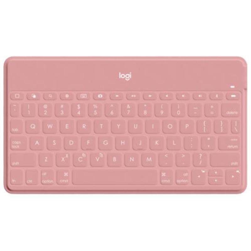 Image of Logitech keys-to-go - tastiera - bluetooth - qwerty - pan-nordico - rosa blush - per apple ipad/iphone/tv