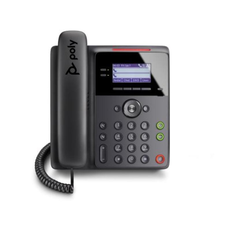 Poly edge b10 - telefono voip con id chiamante/chiamata in attesa - 5 vie capacità di chiamata - sip, sdp - 8 linee - nero