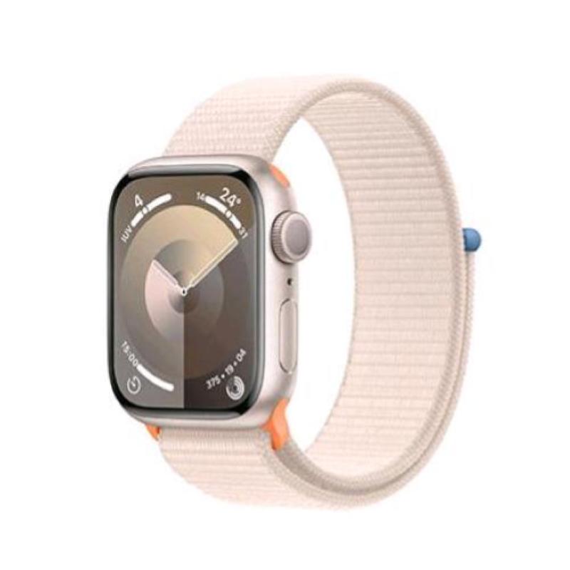 Apple watch series 9 gps 41mm aluminium case starlight con cinturino sport loop starlight