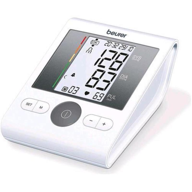Image of Beurer bm28 misuratore di pressione da braccio e del battito cardiaco rilevazione aritmia indicatore di rischio bianco