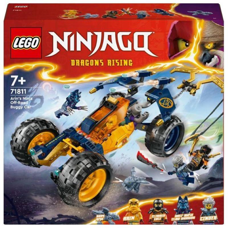 Image of Lego ninjago 71811 buggy fuoristrada ninja di arin, giochi per bambini 7+ anni, macchina giocattolo con drago e 4 minifigure
