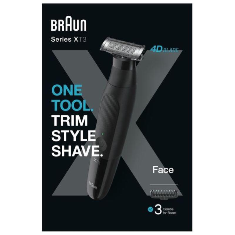 Image of Braun xt3100 serie x rasoio barba 4d blade face nero