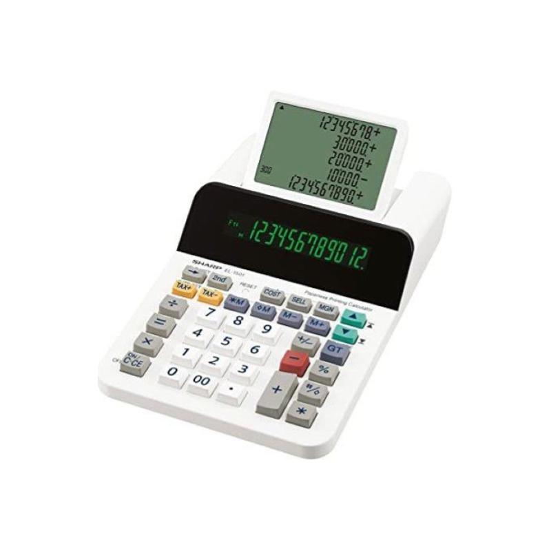 Image of Sharp el-1501 calcolatrice da tavolo con display a 12 cifre 5 righe bianco