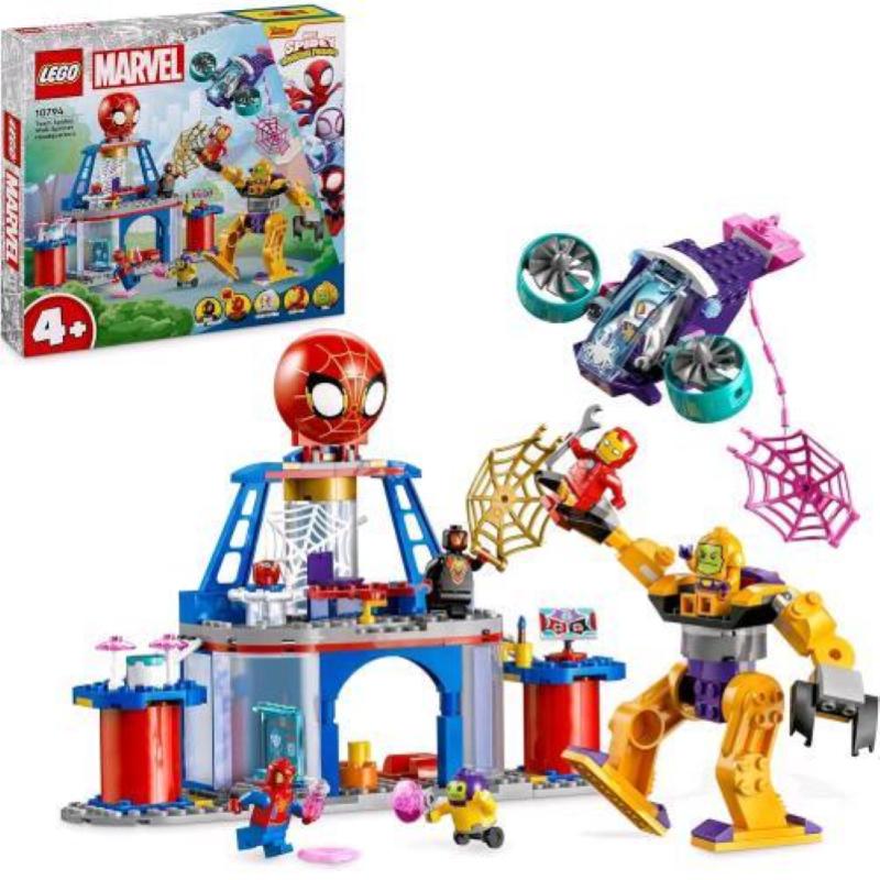Image of Lego spidey e i suoi fantastici amici quartier generale di team spidey con mech veicolo con minifigure e accessori