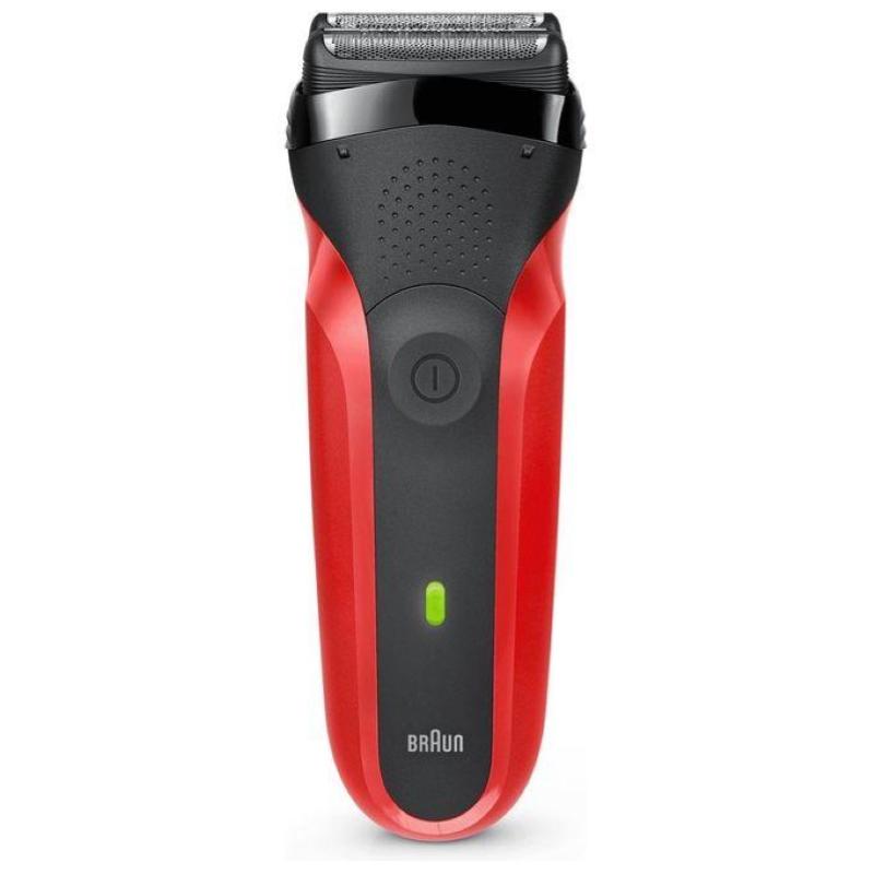 Image of Braun series 3 300s foil shaver trimmer rasoio elettrico da barba rosso