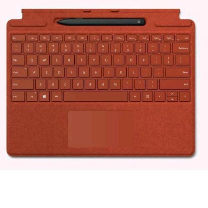 Image of Microsoft surface pro signature con slim pen 2 tastiera con touchpad rosso