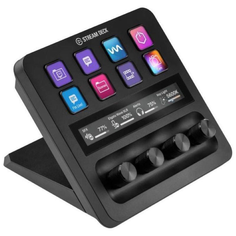 Image of Elgato stream deck mixer audio produzione live e controller da studio per content creator streaming gaming con striscia tattile personalizzabile manopole e tasti lcd compatibile con mac e pc