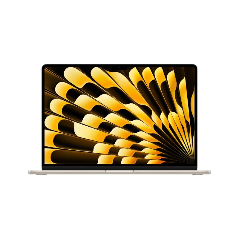 Image of Apple nb macbook air 15-inch apple m3 chip 8-core cpu 10-core gpu 8gb 256gb ssd - starlight