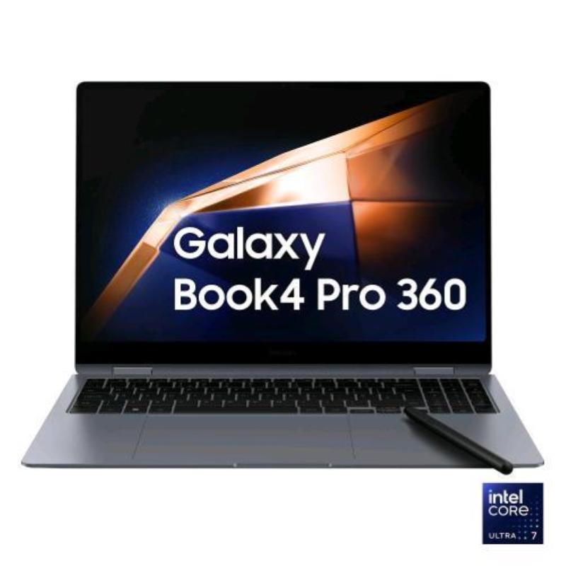 Image of Samsung galaxy book4 pro 360 np962qgk-kg1it 16 amoled wqxga+ 2880 x 1800 intel core ultra 7 155h 1.4ghz ram 16gb-ssd 1.000gb nvme-intel arc graphics-wi-fi 6e-win 11 prof grigio