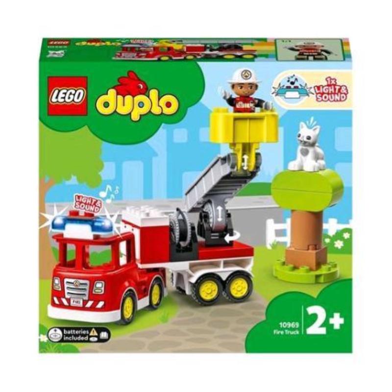 Image of Lego duplo - salvataggio del camion dei pompieri - set costruzioni 10969