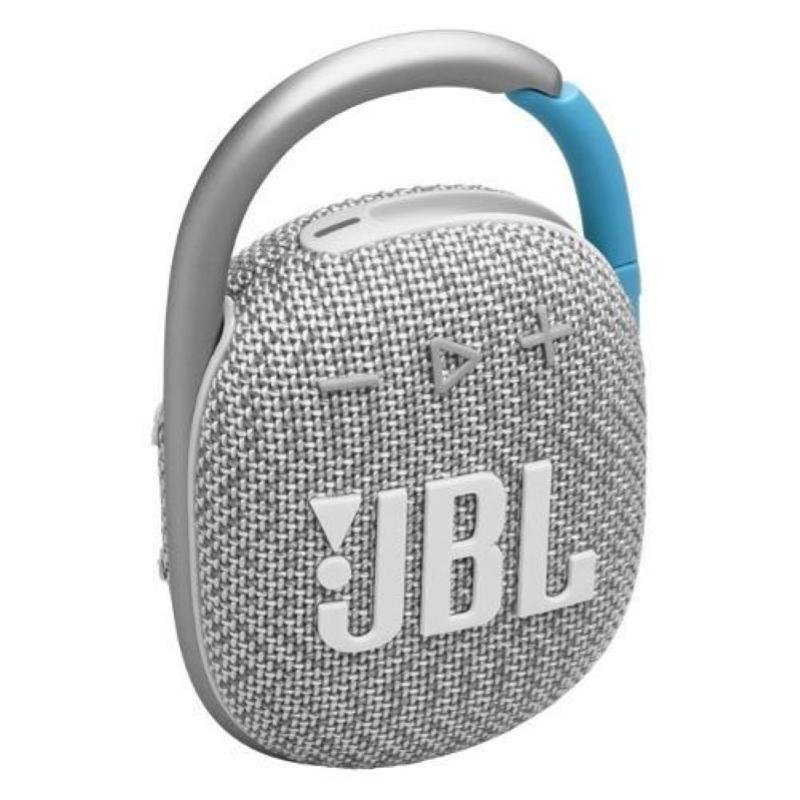 Jbl clip 4 speaker-cassa bluetooth portatile wireless resistente ad acqua e polvere ipx67- colore bianco