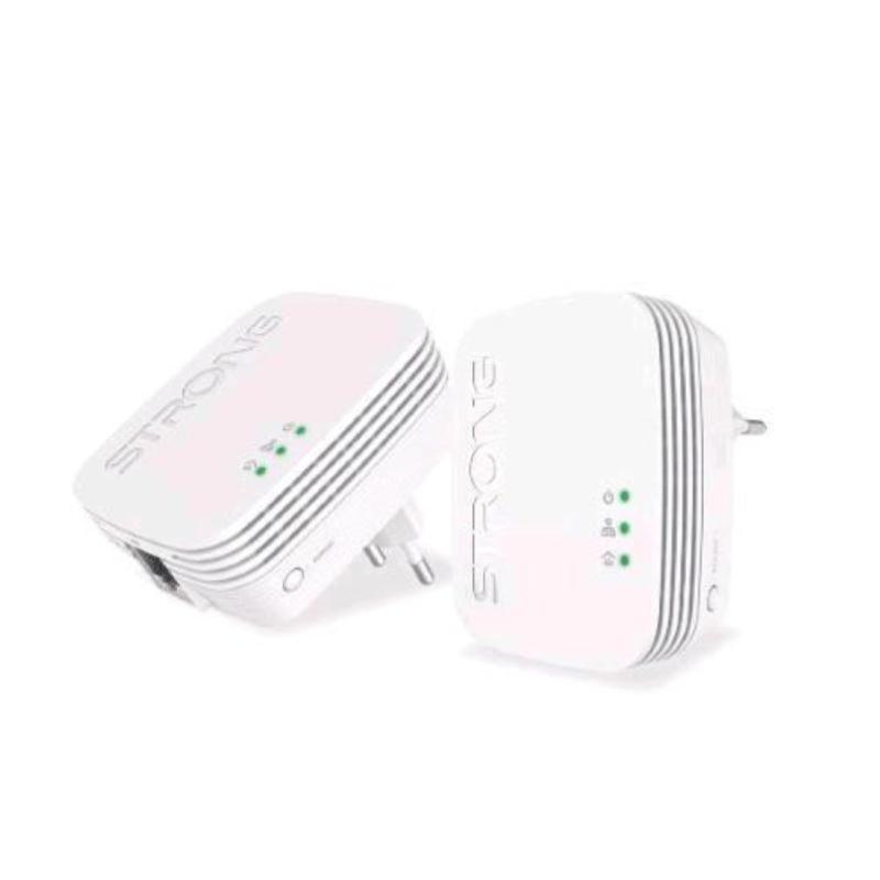 Image of Strong powerline 1000 duo mini kit di 1 adattatore powerline 600 mini + 1 adattatore powerline wi-fi 600 mini fino a 1000 mbit/s