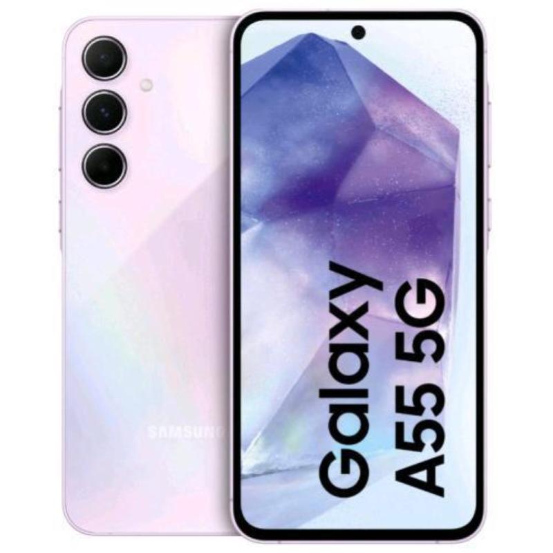 Image of Samsung a556 galaxy a55 5g dual sim 6.6 octa core 128gb ram 8gb 5g tim awesome lilac