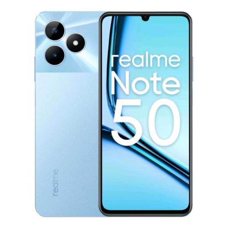 Image of Realme note 50 dual sim 6.74 octa core 64gb ram 3gb 4g lte ip54 wind3 sky blue