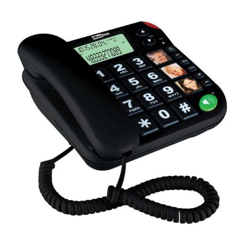Maxcom kxt480cz telefono analogico identificatore di chiamata nero