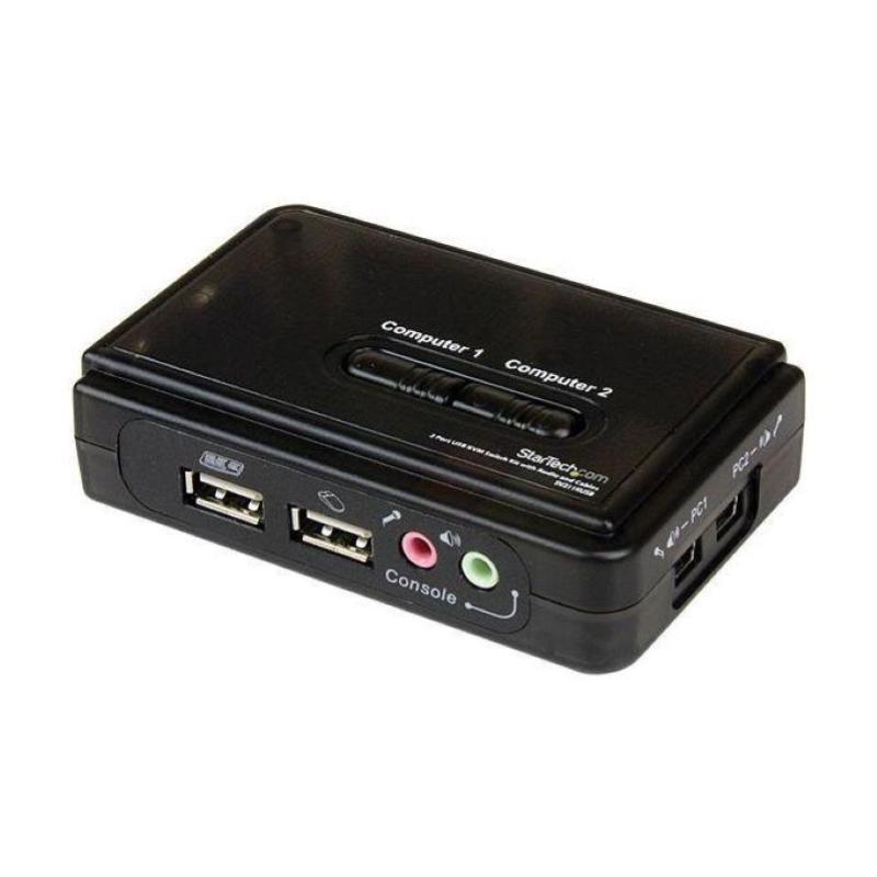 Image of Startech.com kit switch kvm usb con audio e cavi 2 porte