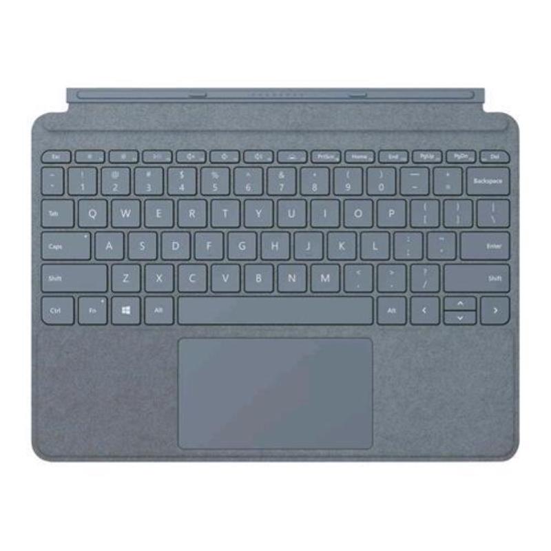 Microsoft surface go type cover tastiera italiana retroilluminata blu ghiaccio alcantara