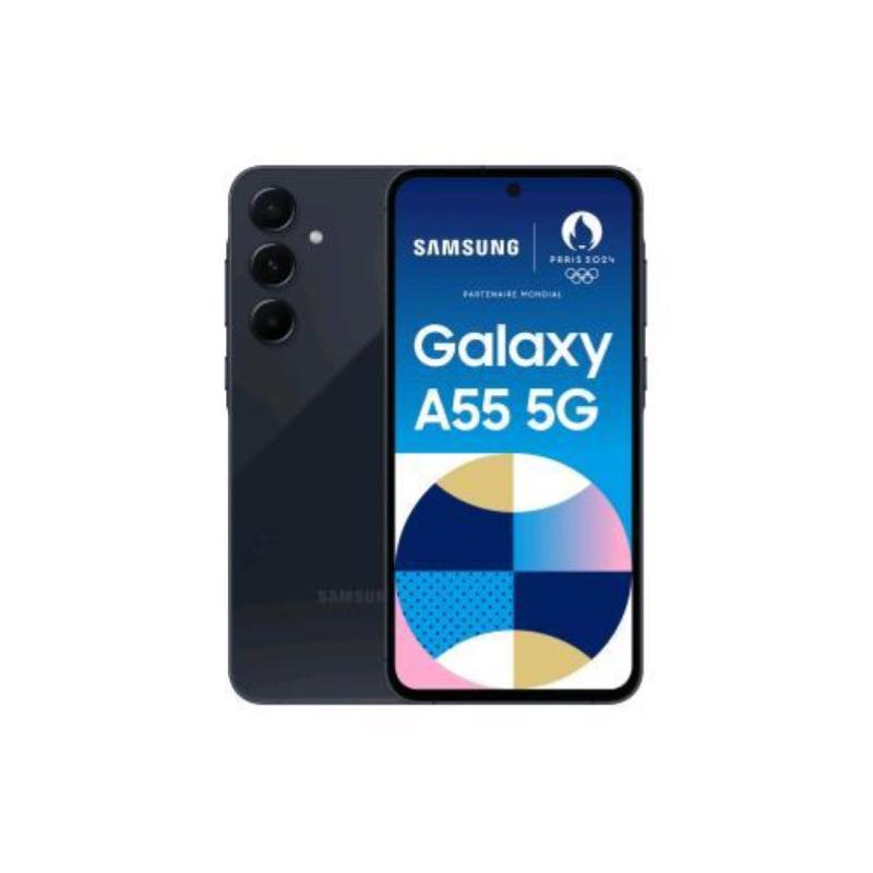 Image of Samsung a556 galaxy a55 5g dual sim 6.6 octa core 128gb ram 8gb 5g europa blue black