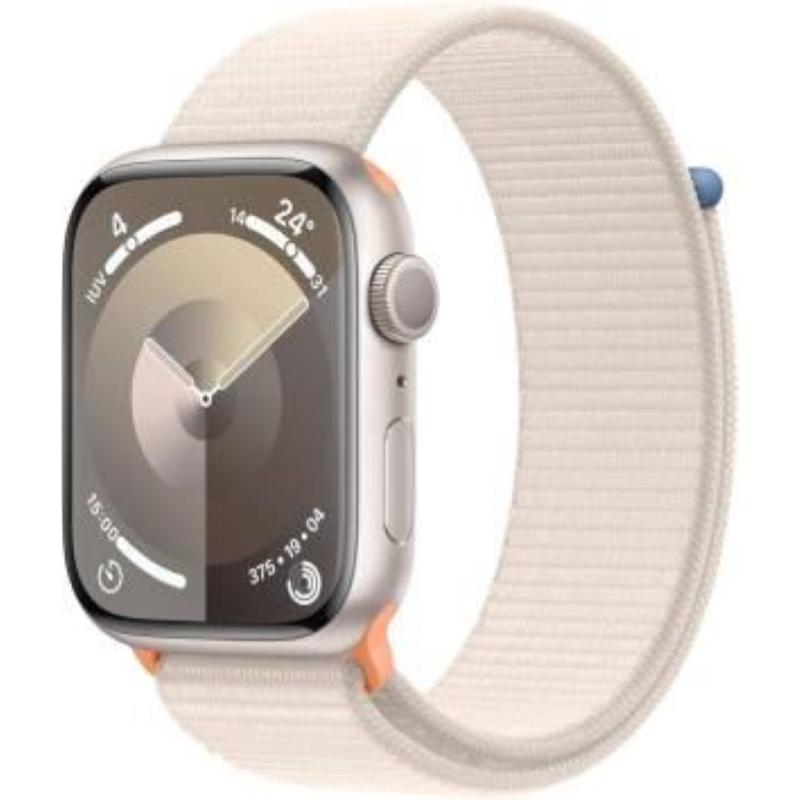 Image of Apple watch serie9 45mm aluminium case starlight sport loop starlight eu mr983qc/a